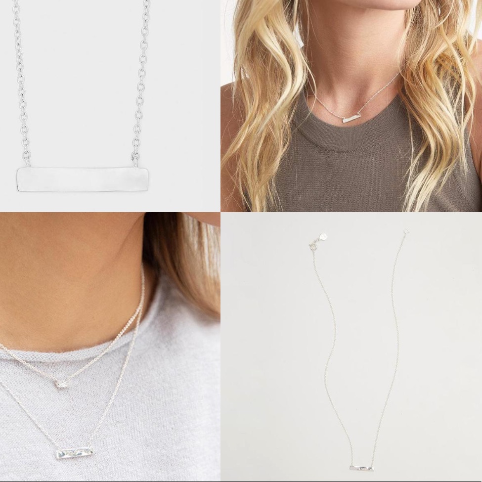 Gorjana Bespoke Plate Necklace Engraved W Casey 18$